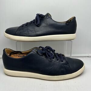 Cole Haan Shoes Mens 10.5 Grand Os Crosscourt II Blue Leather Low Casual Sneaker